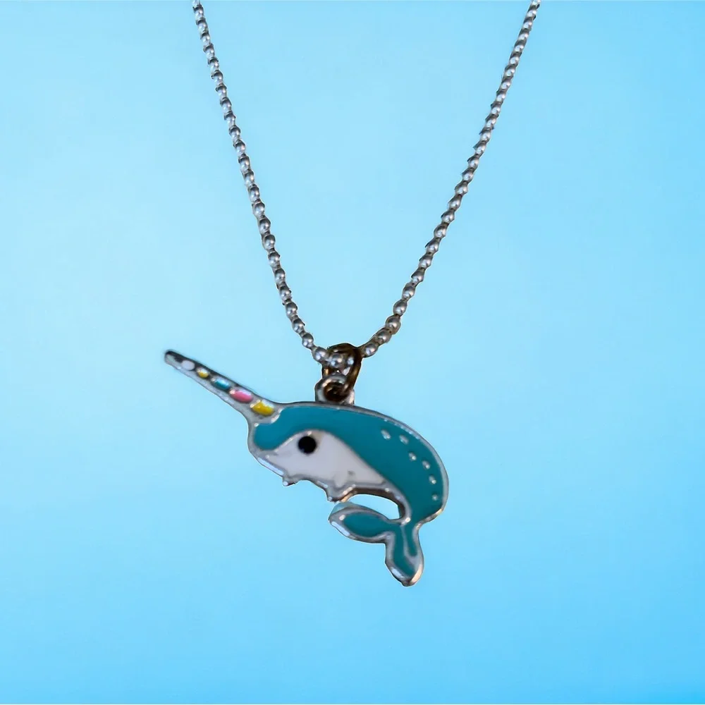 Enamel Narwhal Necklace